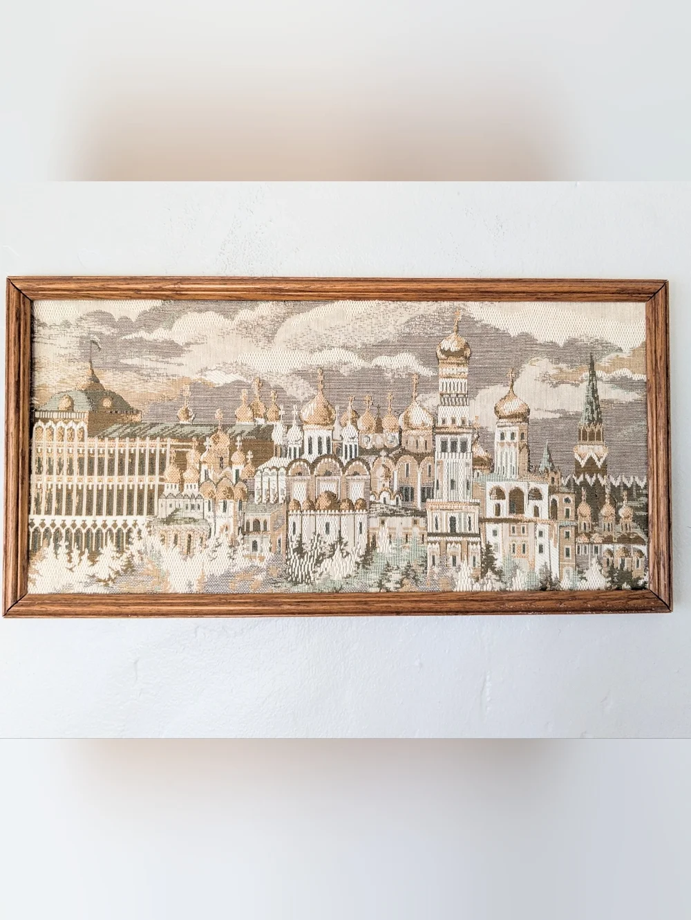 Vintage Framed Russian Kremlin Tapestry - Signed & Dated
